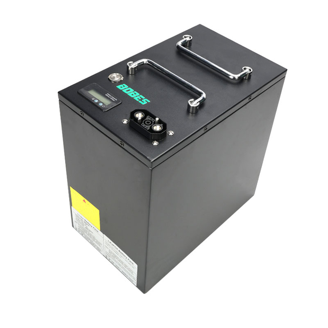 BOBES Waterproof 24V 125Ah LiFePO4 Battery with Bluetooth for 3KW Garden Tools